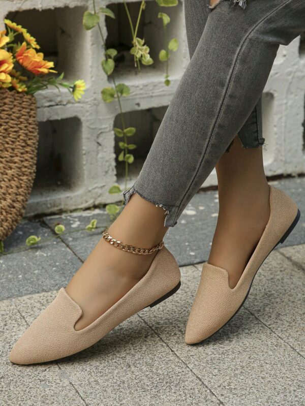 Mocasines Casuales de Puntera Puntiaguda con Hilos Dorados - Image 97