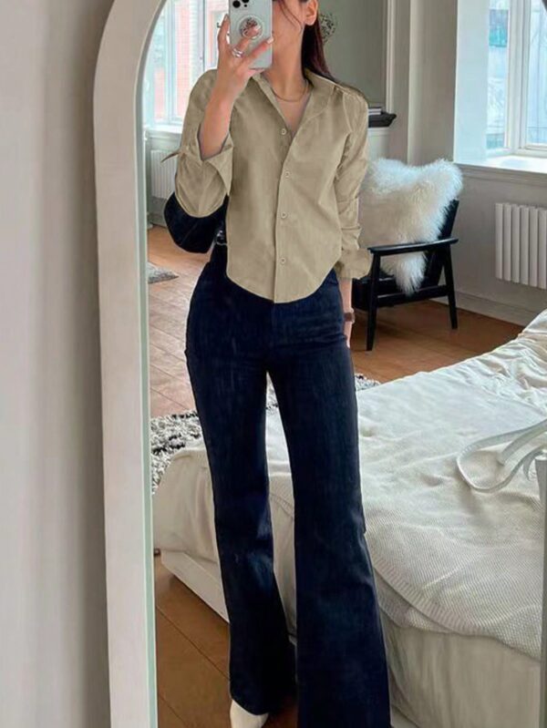Blusa de Mujer Larga y Simple con Mangas Largas - Image 37