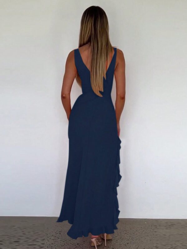 Vestido de Verano con Escote V, Detalles Fruncidos y Abertura - Image 23