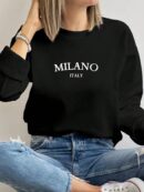 Buzo Casual con Estampado de Milán y Manga Larga