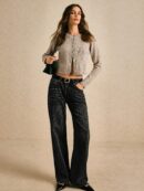 Cardigan Corto de Lana Tejida para Mujer Otoño-Invierno