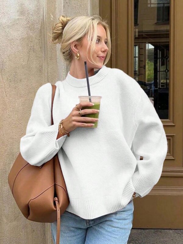 Sweater de Punto Liso Manga Larga para Mujer - Image 9