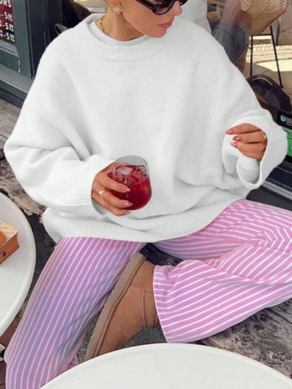 Sweater de Punto Liso Manga Larga para Mujer - Image 8