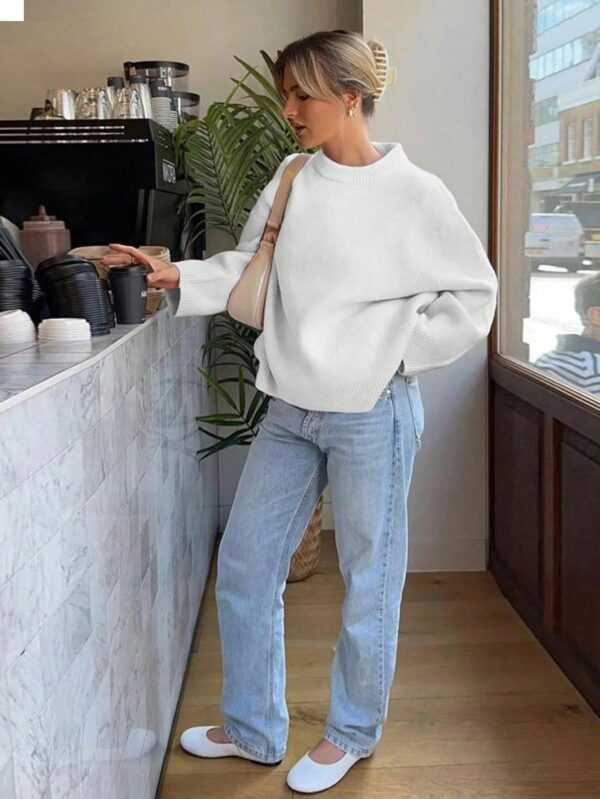 Sweater de Punto Liso Manga Larga para Mujer - Image 10