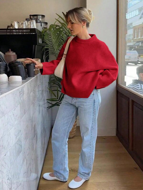 Sweater de Punto Liso Manga Larga para Mujer - Image 29