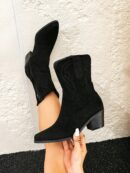 Botas Cortas Bordadas de Estilo Western con Punta Afilada