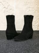 Botas Cortas Bordadas de Estilo Western con Punta Afilada