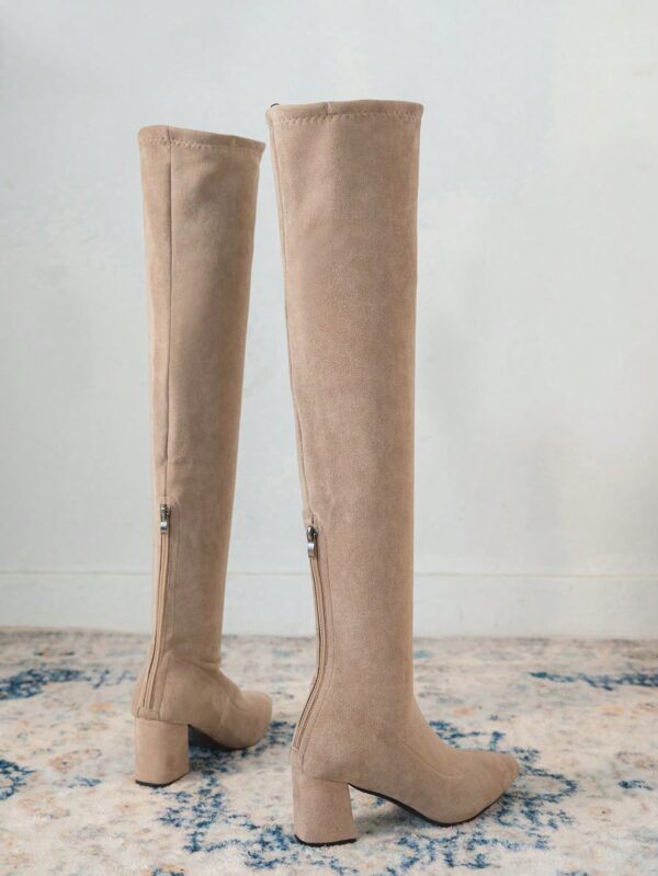 Botas Plus Size por Encima de la Rodilla, con Tacón Grueso - Image 5