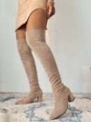 Botas Plus Size por Encima de la Rodilla, con Tacón Grueso