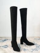 Botas Plus Size por Encima de la Rodilla, con Tacón Grueso