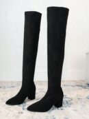Botas Plus Size por Encima de la Rodilla, con Tacón Grueso
