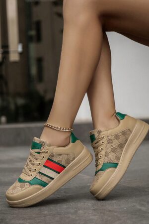 Zapatillas Deportivas con Estampado Aleatorio y Suela Gruesa