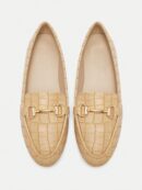 Mocasines de Mujer con Hebilla Metálica y Tacón Plano