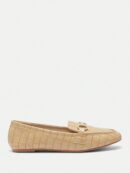 Mocasines de Mujer con Hebilla Metálica y Tacón Plano