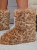 Botas de Nieve de Plataforma Alta en Gamuza Sintética