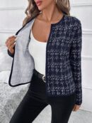 Chaqueta Elegante de Cuello Alto con Manga Larga para Otoño/Invierno