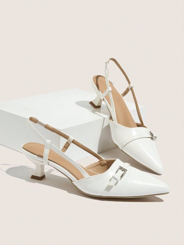 Zapatos de Tacón Gatito en Charol con Punta Afilada y Espalda Abierta - Image 19