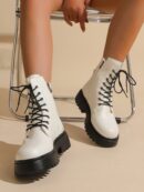 Botas Negras de Estilo Combat para Otoño/Invierno
