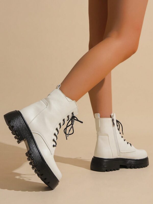 Botas Negras de Estilo Combat para Otoño/Invierno - Image 19