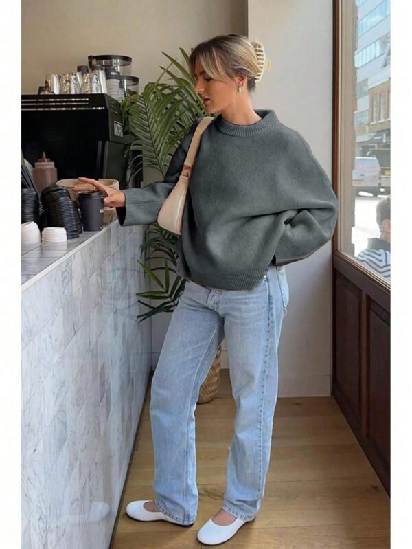 Sweater de Punto Liso Manga Larga para Mujer - Image 39