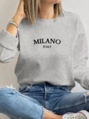 Buzo Casual con Estampado de Milán y Manga Larga