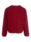 Cardigan de Punto Elegante con Botones Decorativos y Cuello Redondo