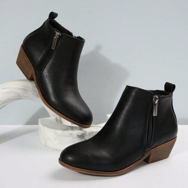 Botas de Tobillo para Mujer con Tacón Cuadrado y Cierre Lateral - Image 7