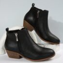 Botas de Tobillo para Mujer con Tacón Cuadrado y Cierre Lateral