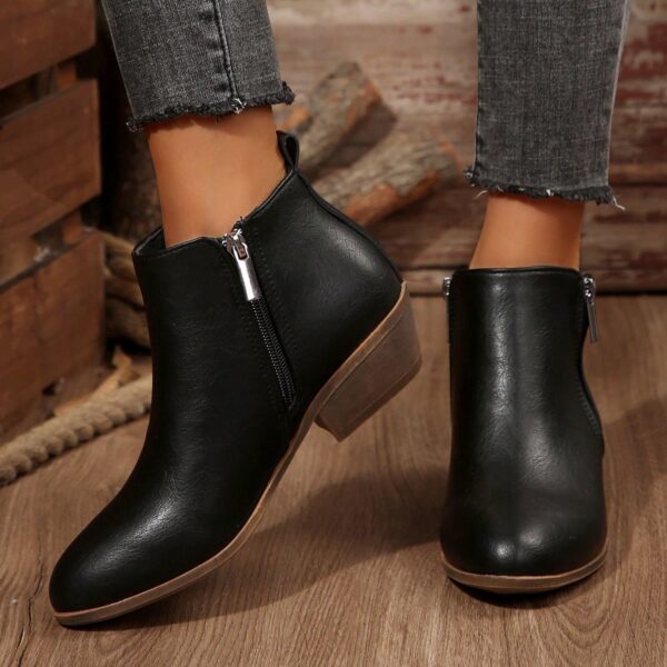 Botas de Tobillo para Mujer con Tacón Cuadrado y Cierre Lateral - Image 6