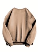 Buzo Casual de Mujer con Estampado de Letras y Cuello Redondo
