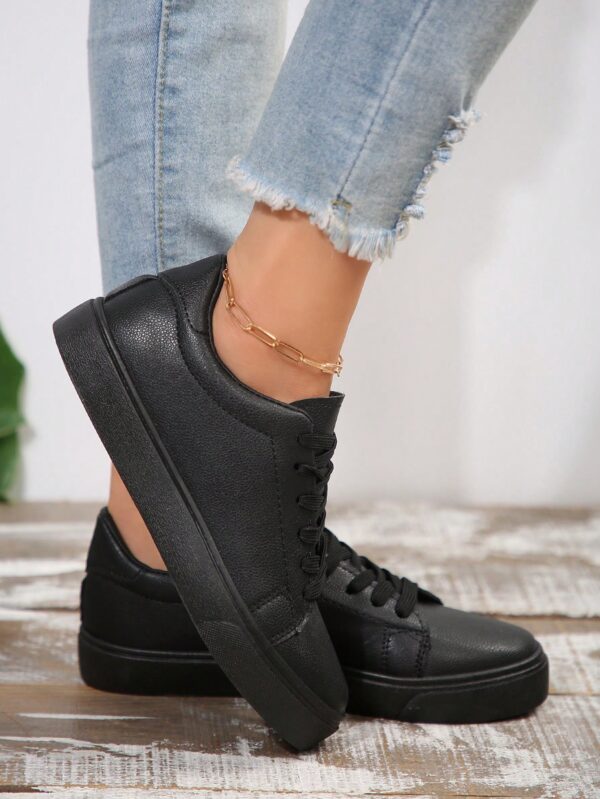 Zapatillas Blancas de Mujer para Skateboard, Versátiles y Transpirables, Estilo Coreano - Image 11