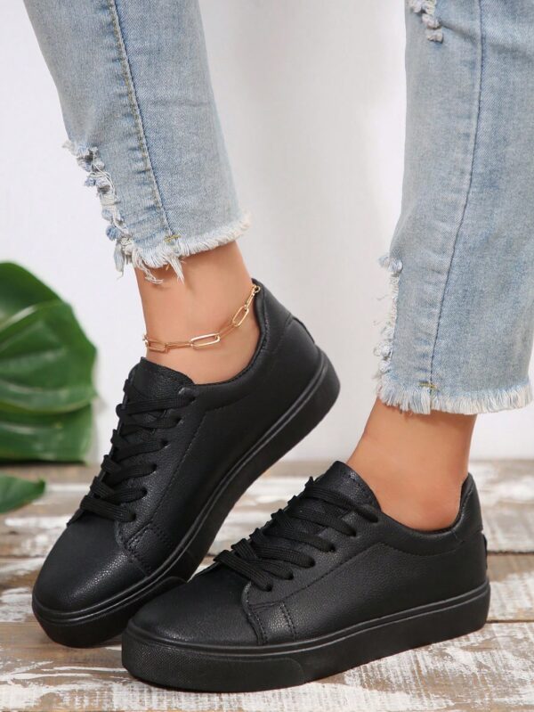 Zapatillas Blancas de Mujer para Skateboard, Versátiles y Transpirables, Estilo Coreano - Image 9