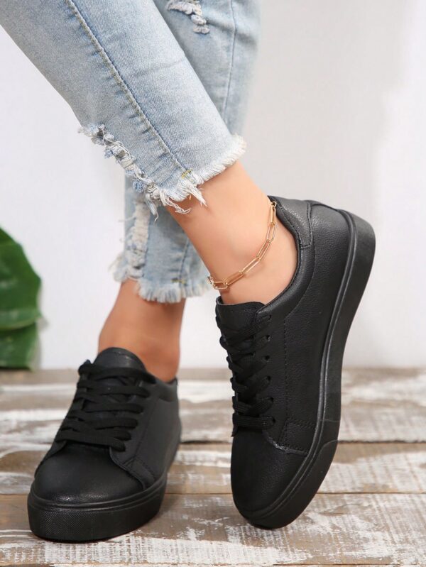 Zapatillas Blancas de Mujer para Skateboard, Versátiles y Transpirables, Estilo Coreano - Image 10