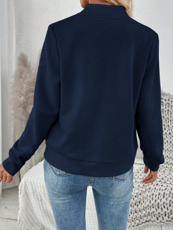 Chaqueta Tejida Jacquard Casual en Color Caqui - Image 52