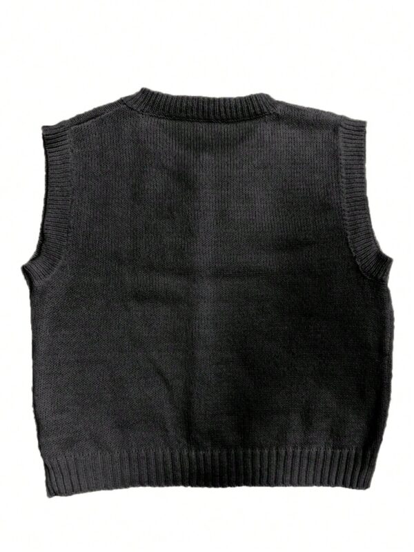 Top Casual Tejido en Punto con Botones y Cuello Redondo - Image 2