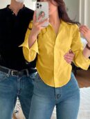 Blusa de Mujer Larga y Simple con Mangas Largas