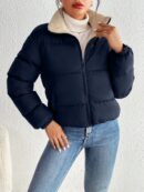 Campera Térmica Corta con Cierre y Cuello Alto