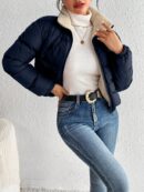 Campera Térmica Corta con Cierre y Cuello Alto