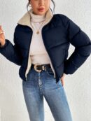 Campera Térmica Corta con Cierre y Cuello Alto