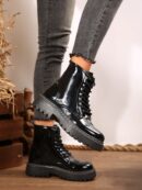 Botines de Mujer con Plataforma y Cierre de Cordones