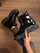Botines de Mujer con Plataforma y Cierre de Cordones