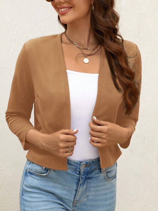 Chaqueta Corta Negra de Trabajo para Mujer, Temporada Primavera - Image 19