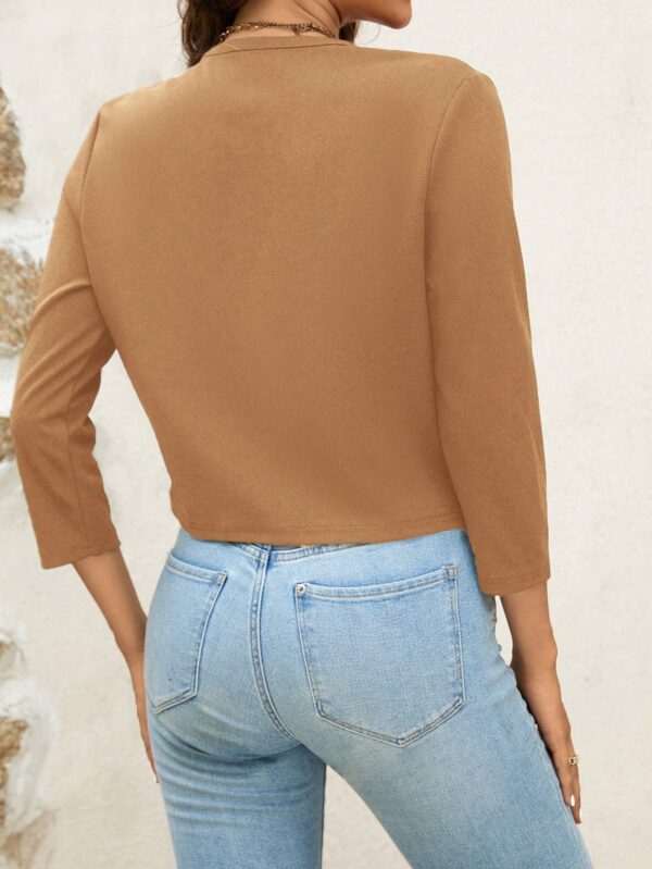 Chaqueta Corta Negra de Trabajo para Mujer, Temporada Primavera - Image 20