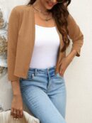 Chaqueta Corta Negra de Trabajo para Mujer, Temporada Primavera