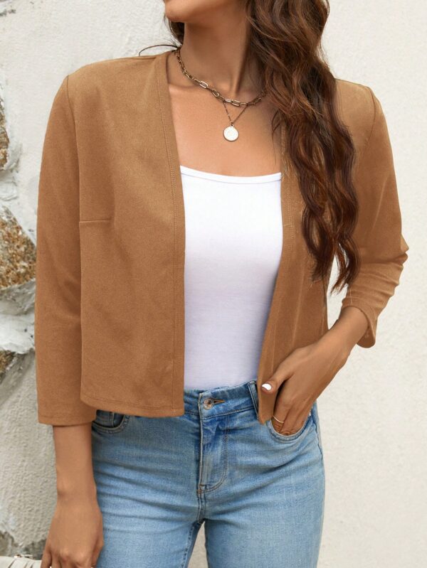 Chaqueta Corta Negra de Trabajo para Mujer, Temporada Primavera - Image 23