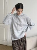 Buzo Oversize con Capucha y Estampado Geométrico & de Leopardo
