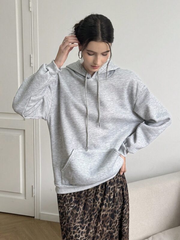 Buzo Oversize con Capucha y Estampado Geométrico & de Leopardo - Image 8
