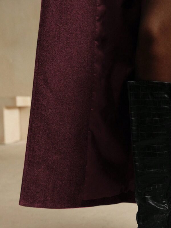 Abrigo Gris Midi con Cintura Ajustable y Solapa Muesca - Image 16