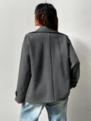 Abrigo Casual Doble Botonadura de Manga Larga