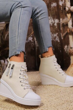 Zapatillas de Plataforma Casual para Mujer con Suela Gruesa